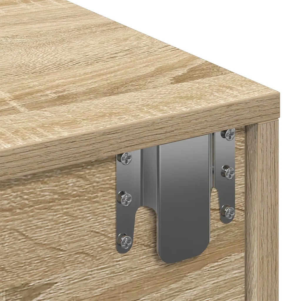 Scaffale a Parete con Cassetti Sonoma 80x33x17 cm in Truciolato 859979