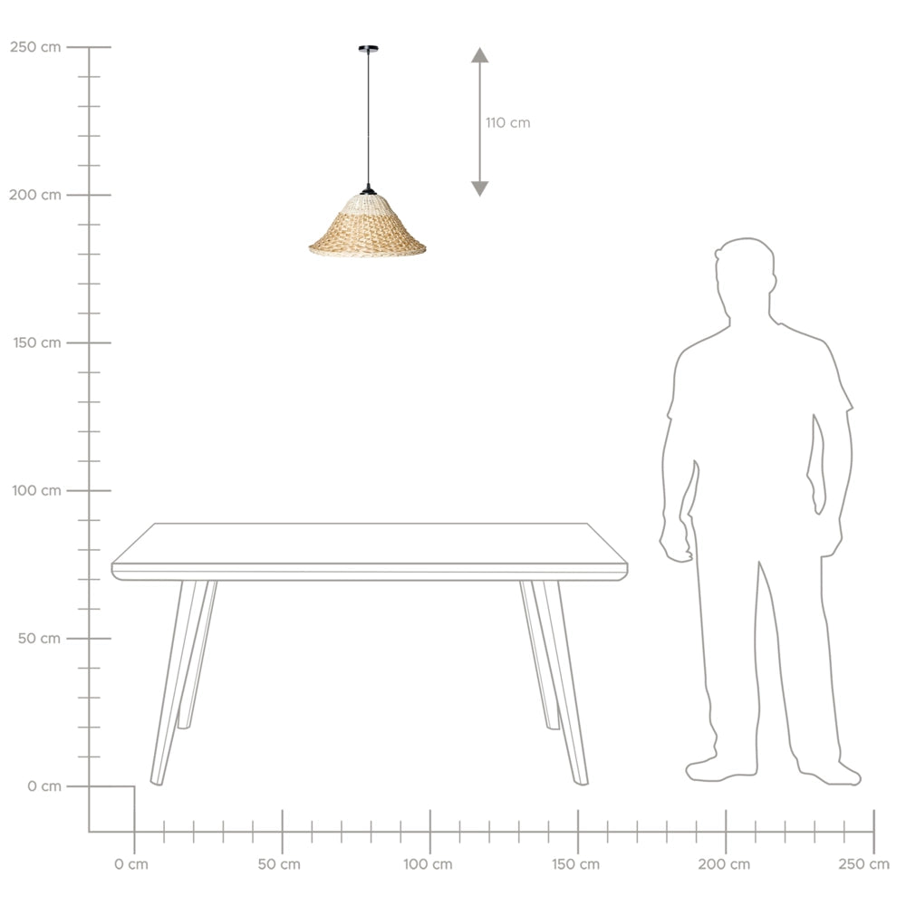 Lampada a sospensione Paralume in bambù naturale e rattan Lampada a sospensione in stile boho intrecciata a mano Illuminazione