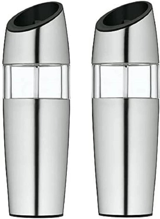 Set di Molini Elettrici per Pepe e Sale in Acciaio Inossidabile - Kit da 2 per la Perfetta Aromatizzazione