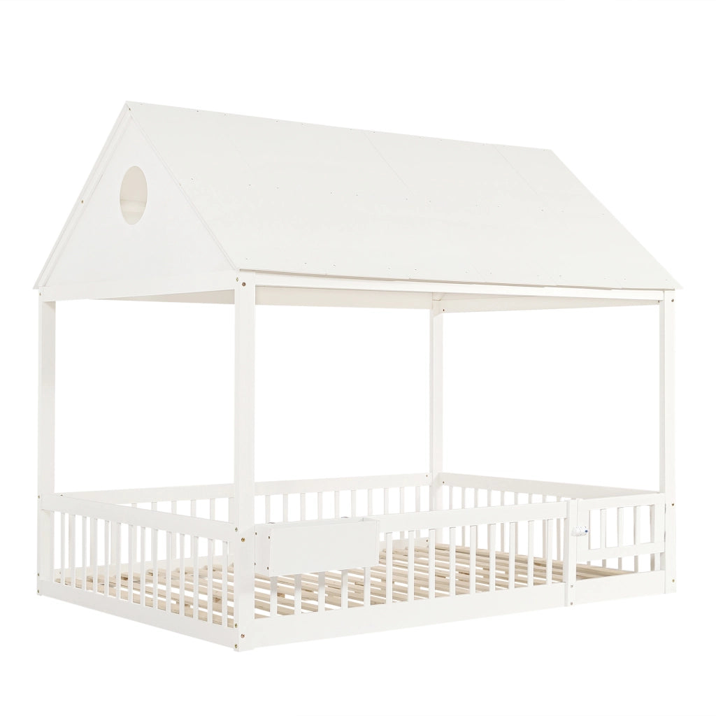 Letto Singolo Bambini con Vano Contenitore ¨C MINIMAL ¨C Pino/MDF Bianco 140x200