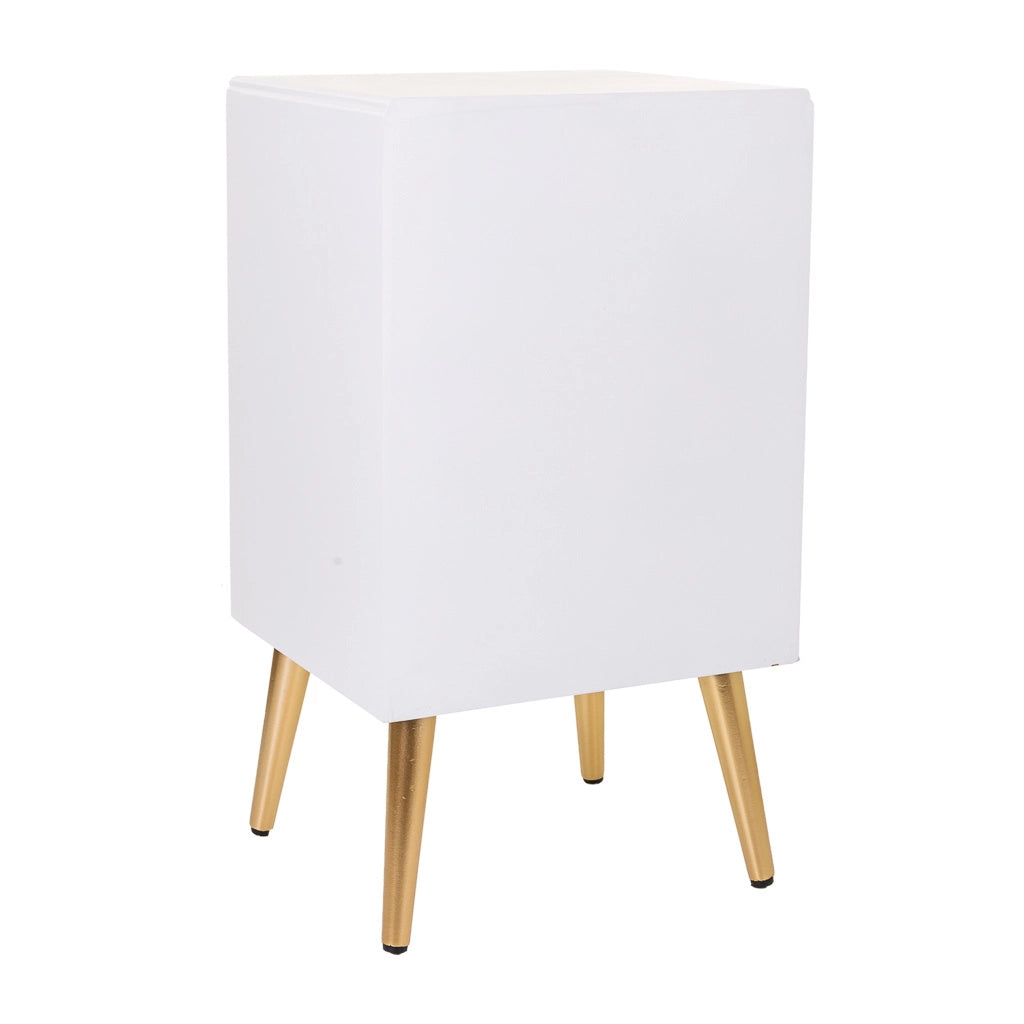 Comodino in legno bianco 39,5x36x70,5