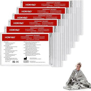 Kit di protezione termica portatile per emergenza, sacco da letto di emergenza - 6 pezzi, 210 × 160 cm