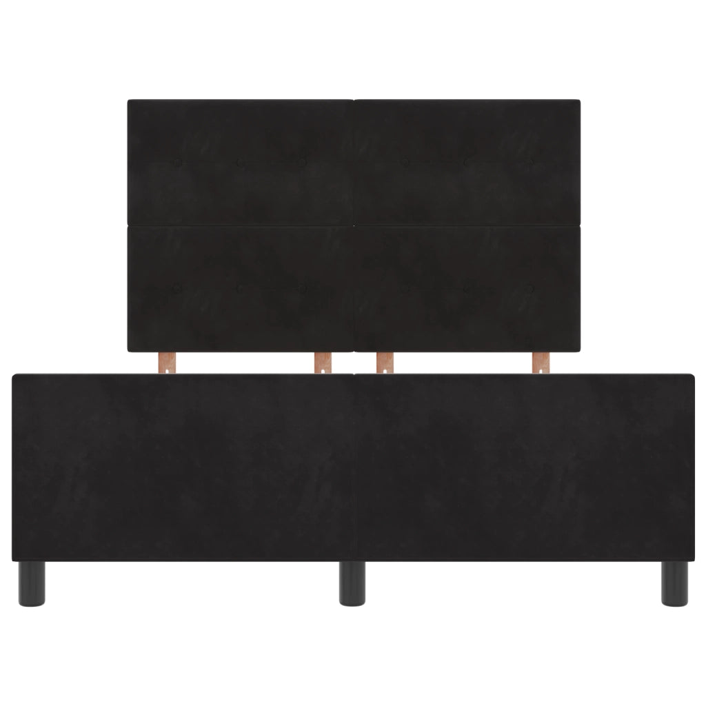 Letto Nero 140x200 cm in Velluto