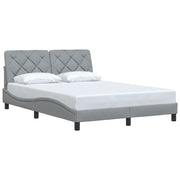Letto matrimoniale | Letto per adulti | Giroletto senza Materasso Grigio Chiaro 140x200 cm Tessuto