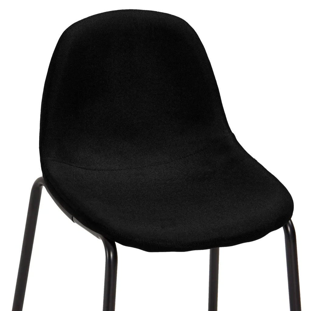 Sedie da Bar 6 pz Nere in Tessuto cod mxl 77248