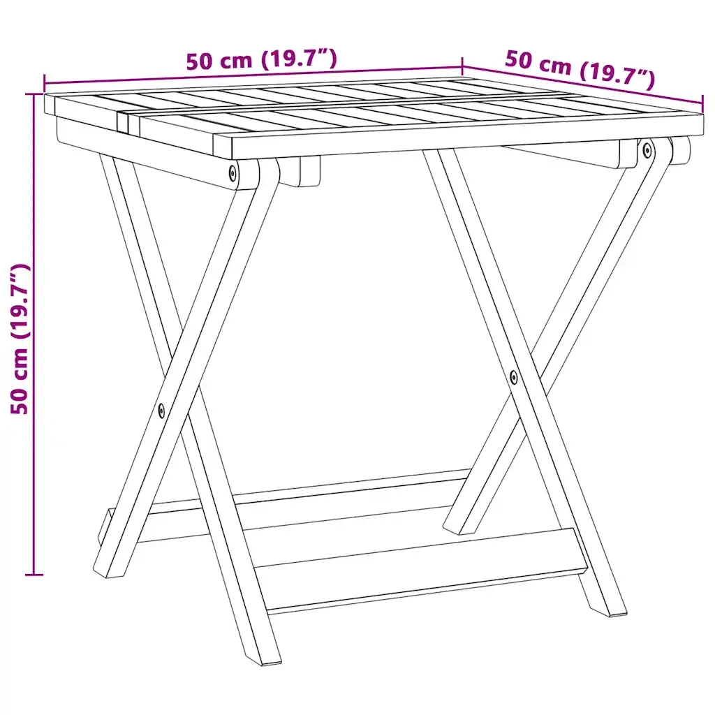 Set da Pranzo da Giardino Pieghevole 3 pz in Massello di Acacia 3206329
