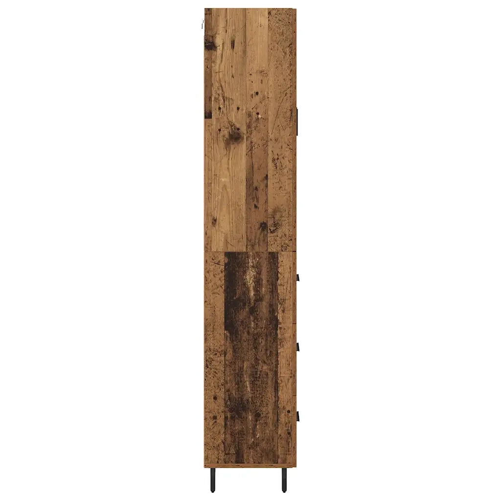 Credenza con cassetto 2 pz | Madia | Buffet da pranzo | Armadio da pranzo Legno vecchio Legno multistrato
