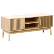 Porta TV in legno chiaro con 2 ante e ripiani Soggiorno in stile scandinavo