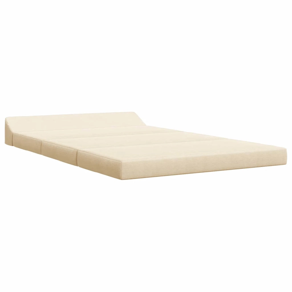 Divano Letto Pieghevole Crema 120 x 60 x 49 cm Tessuto 900048