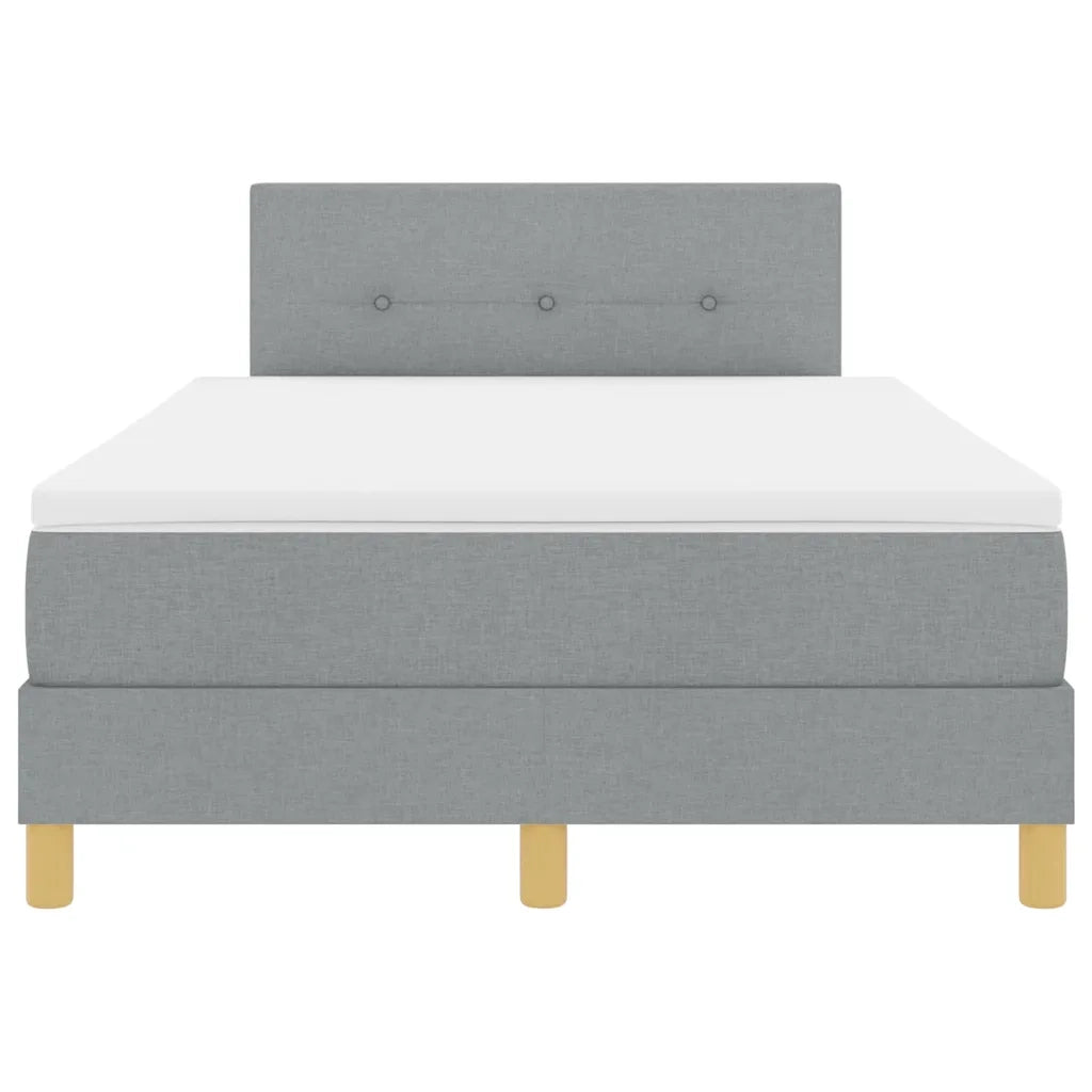 Letto a molle con materasso Grigio chiaro 120 x 200 cm Tessuto 3338909