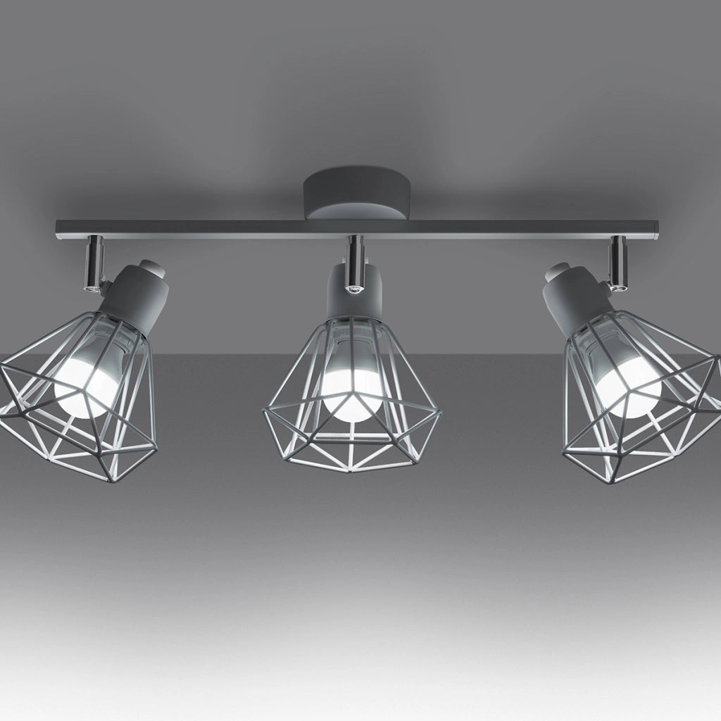 Lampada da parete Artemis Powder Blue 3x10W LED E14 Acciaio bianco moderno