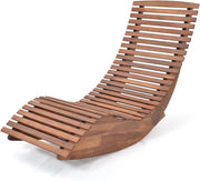 Lettino Prendisole con Altalena in Legno di Acacia, Resistente alle Intemperie, Portata 160 kg, 60x157x76 cm, per Giardino, Cortile e Piscina (1, 60 x 157 x 76 cm)