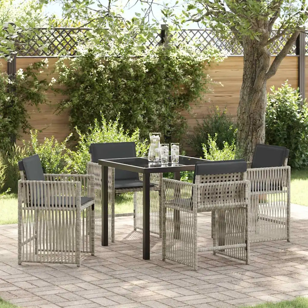 Set da Pranzo per Giardino 5 pcs Grigio chiaro 3380665