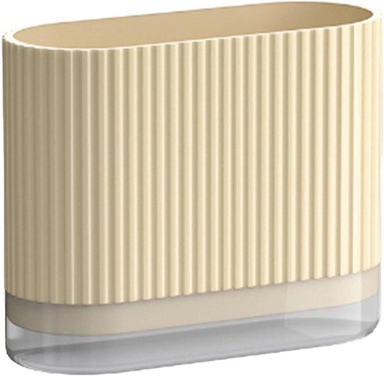 Sostegno per utensili da cucina in plastica con asciugamano - Beige - 137 x 165 x 8 cm