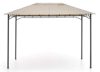 Gazebo da Giardino 3x2m in Ferro e Poliestere Rodi Beige