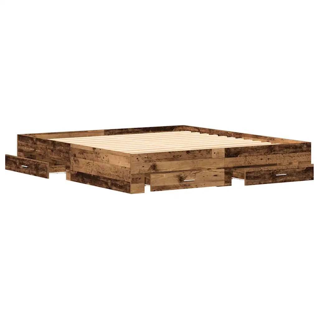 Struttura del letto con cassetto Legno vecchio 180 x 200 cm 3333960