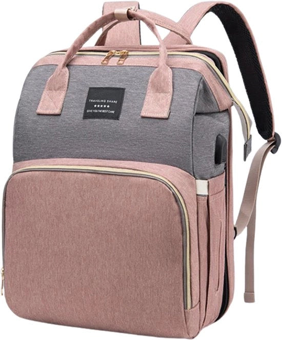 Tas multifunzione per la cura del neonato - Tas per la pulizia - Tas per l'alimentazione - Tas per il riposo - Letto portatile - Letto per viaggio - Letto oscillante per neonati - Powerbank