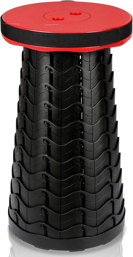 Sedia da Campeggio Portatile con Altezza Regolabile fino a 44 cm, Sedile Telescopico Leggero per Attività All'Aperto