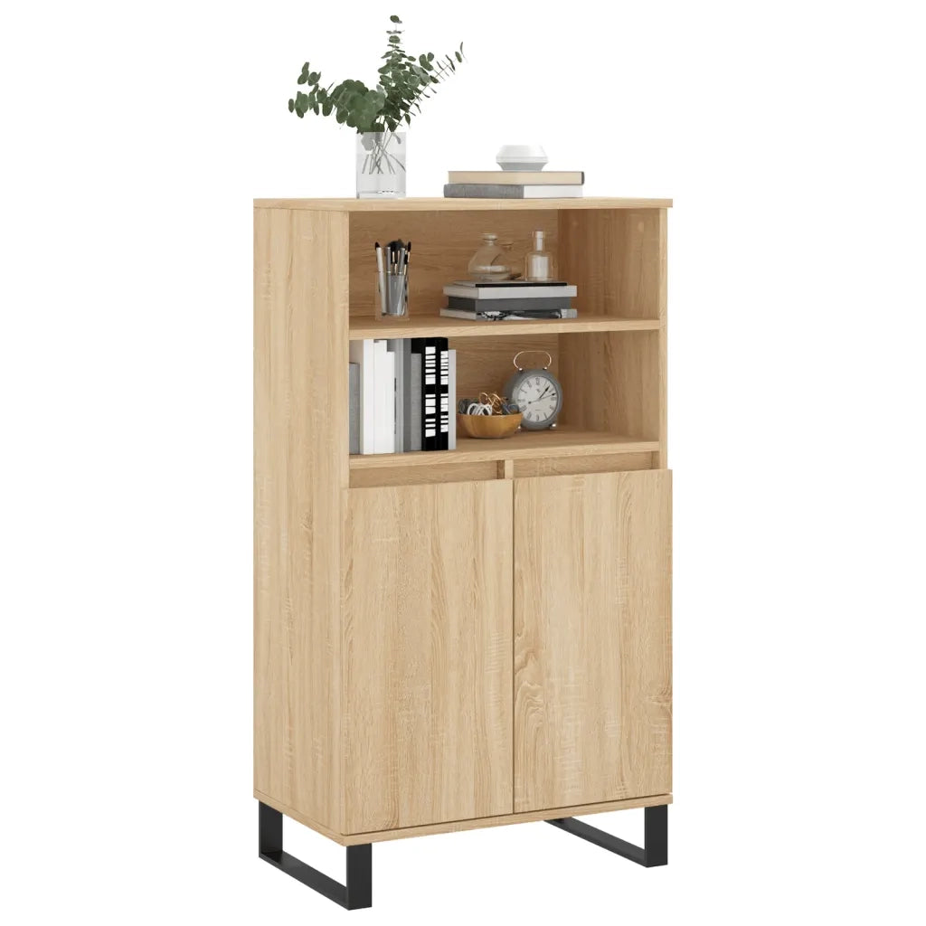Credenza Rovere Sonoma 60x36x110 cm in Legno Multistrato 831495