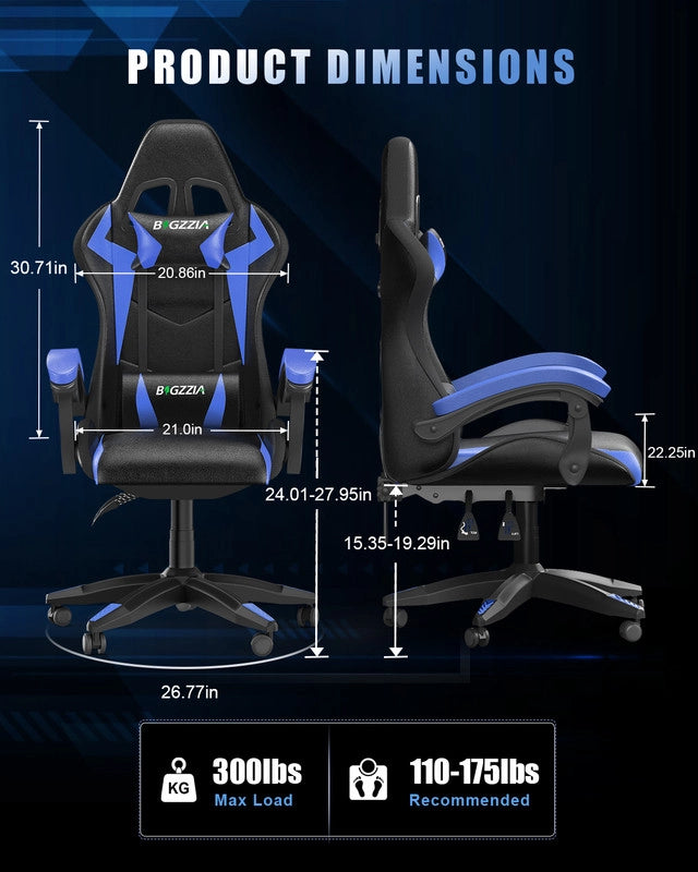 Sedia da gaming,  Sedia da gaming professionale con tecnologia LED RGB integrata, con poggiatesta, supporto lombare e braccioli