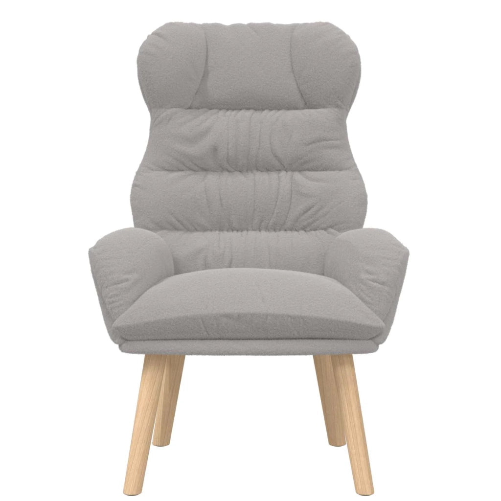 poltrona Grigio chiaro 69 x 74 x 93 cm Tessuto Sherpa 42001880