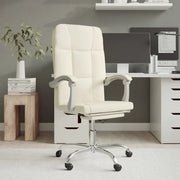 Poltrona da Ufficio Reclinabile Crema in Similpelle 349642