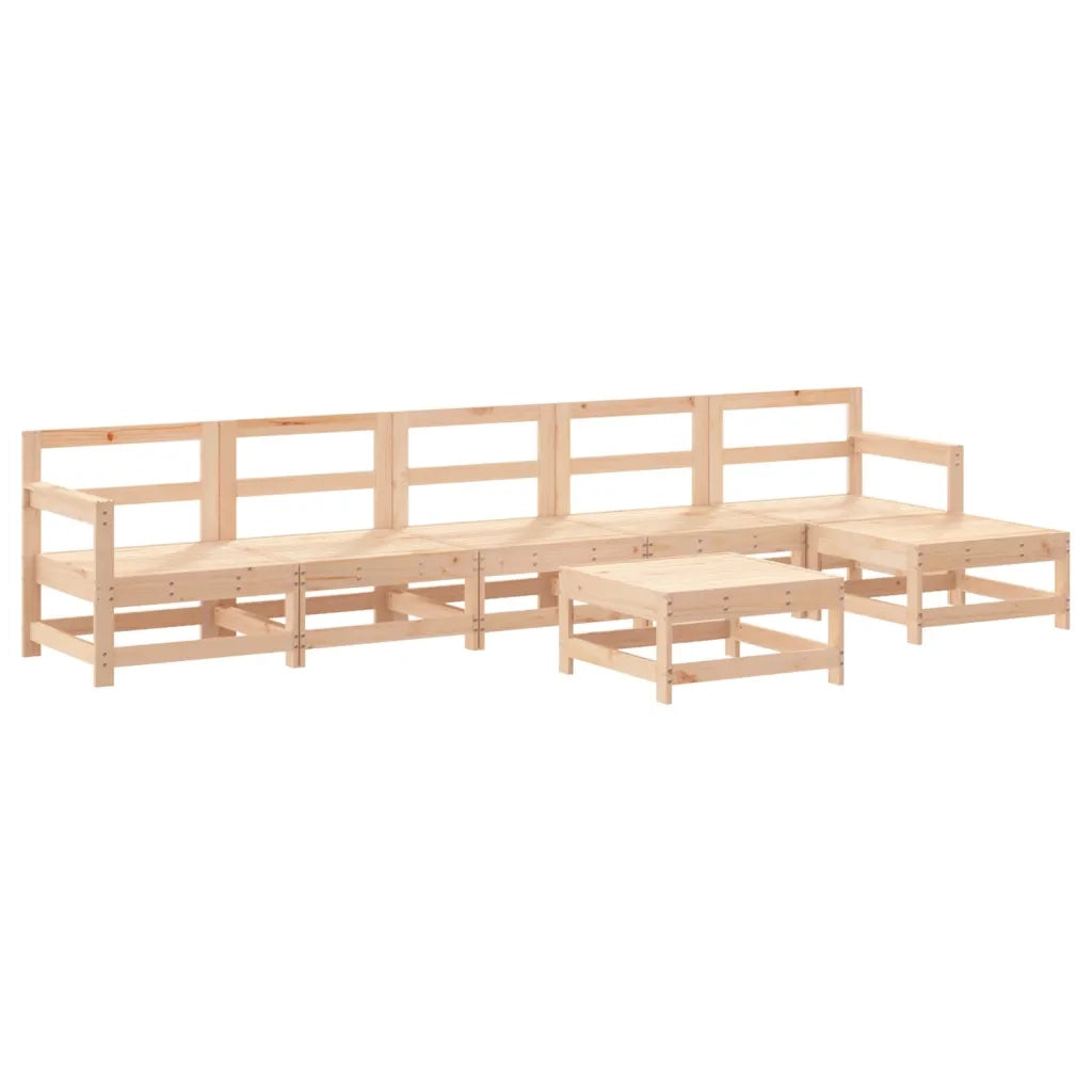Set Salotto da Giardino 7 pz in Legno Massello di Pino 3186417