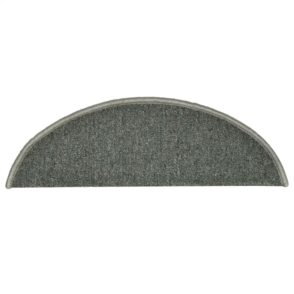 Tappetini per scale 30 pz | Gradini per Scale 56x17x3 cm Verde scuro semicircolari