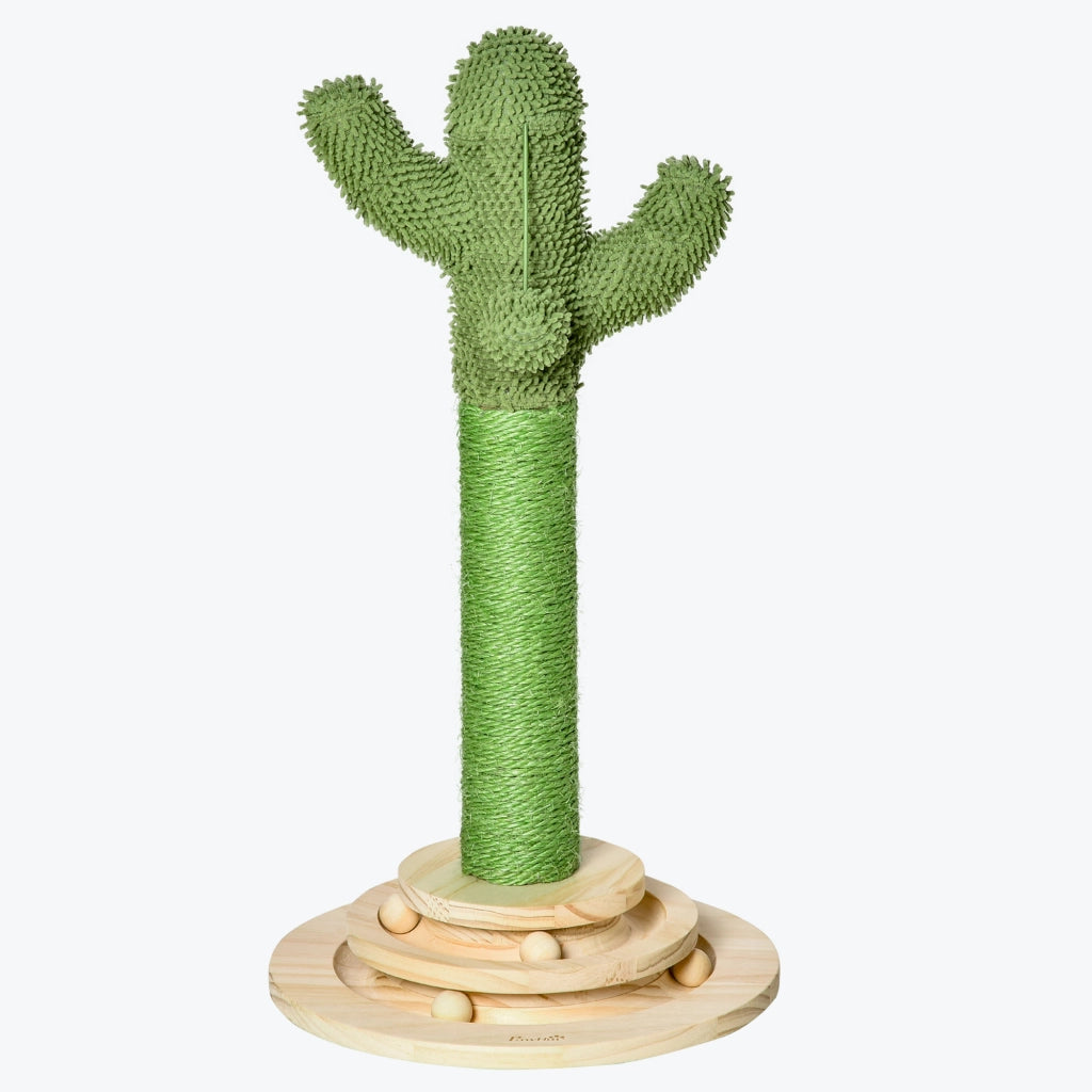 Albero tiragraffi per gatti con palla e piattaforma ¨C zephmum ¨C Verde 60 cm