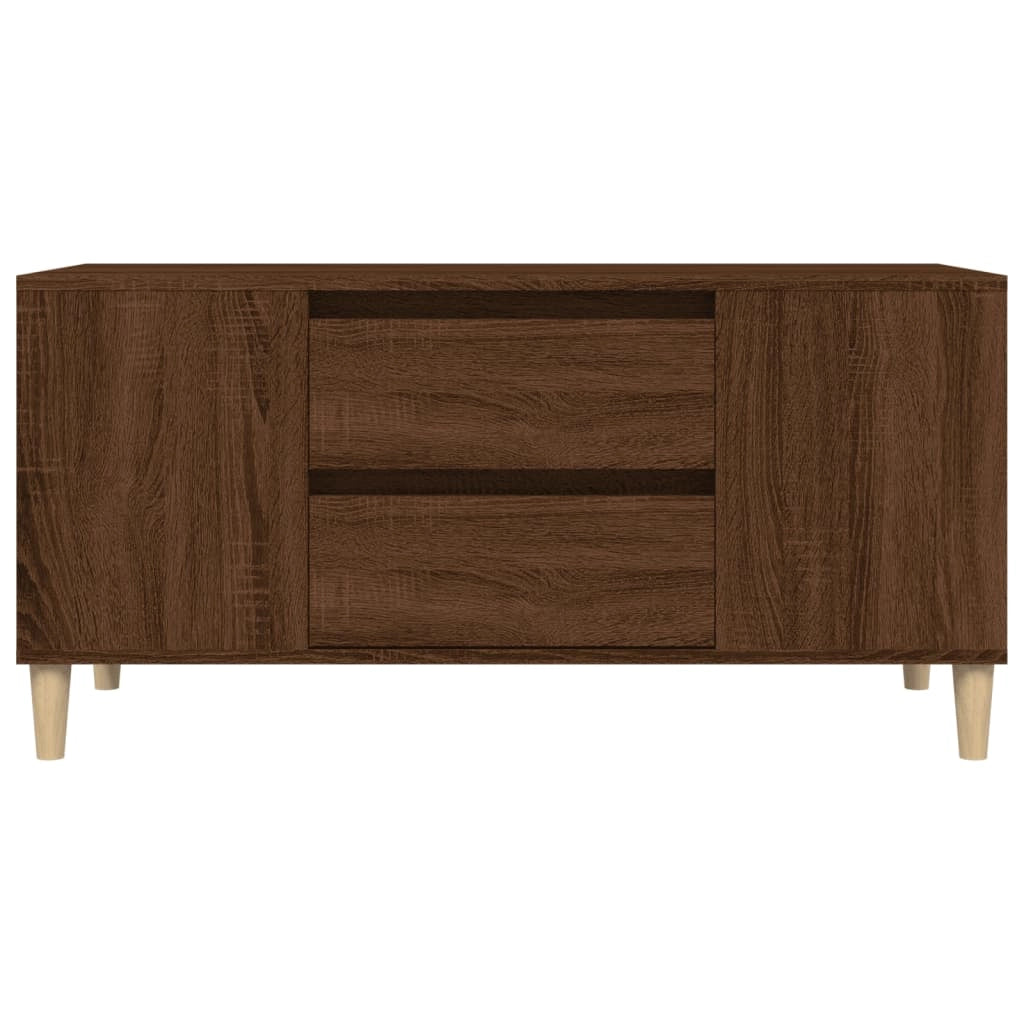 Mobile TV multimediale scaffale TV credenza mobile TV sala da pranzo soggiorno camera da letto rovere 102 x 44,5 x 50 cm legno ingegnerizzato marrone 02_0027145