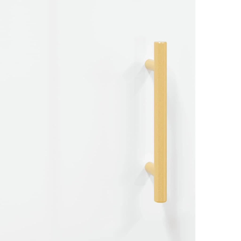 Buffet credenza cassettiera armadio mobile contenitore organizer per cucina soggiorno finitura lucida 100 x 36 x 60 cm legno ingegnerizzato bianco 02_0030553