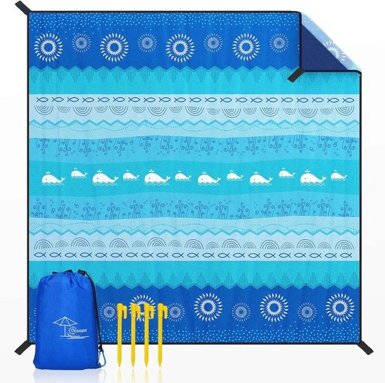 Striscia di Sdraiata da Spiaggia Grande e Idrorepellente 280x300 cm - Ideale per Picnic e Campeggio