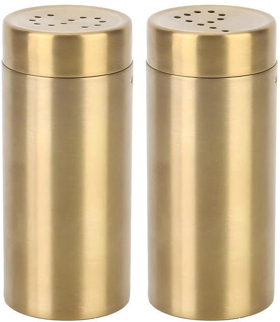 Fiaschetto per erbe - 2 pezzi - Acciaio inossidabile - Shaker per sale e pepe - Cucina/Camping - Capacità 90ml - Alta qualità - Fiaschetto per erbe