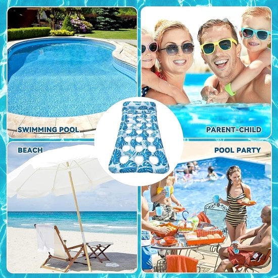 Hangmat per immersione - 180 x 85 cm - air mattress per adulti - lettino galleggiante per adulti - giocattolo per piscina