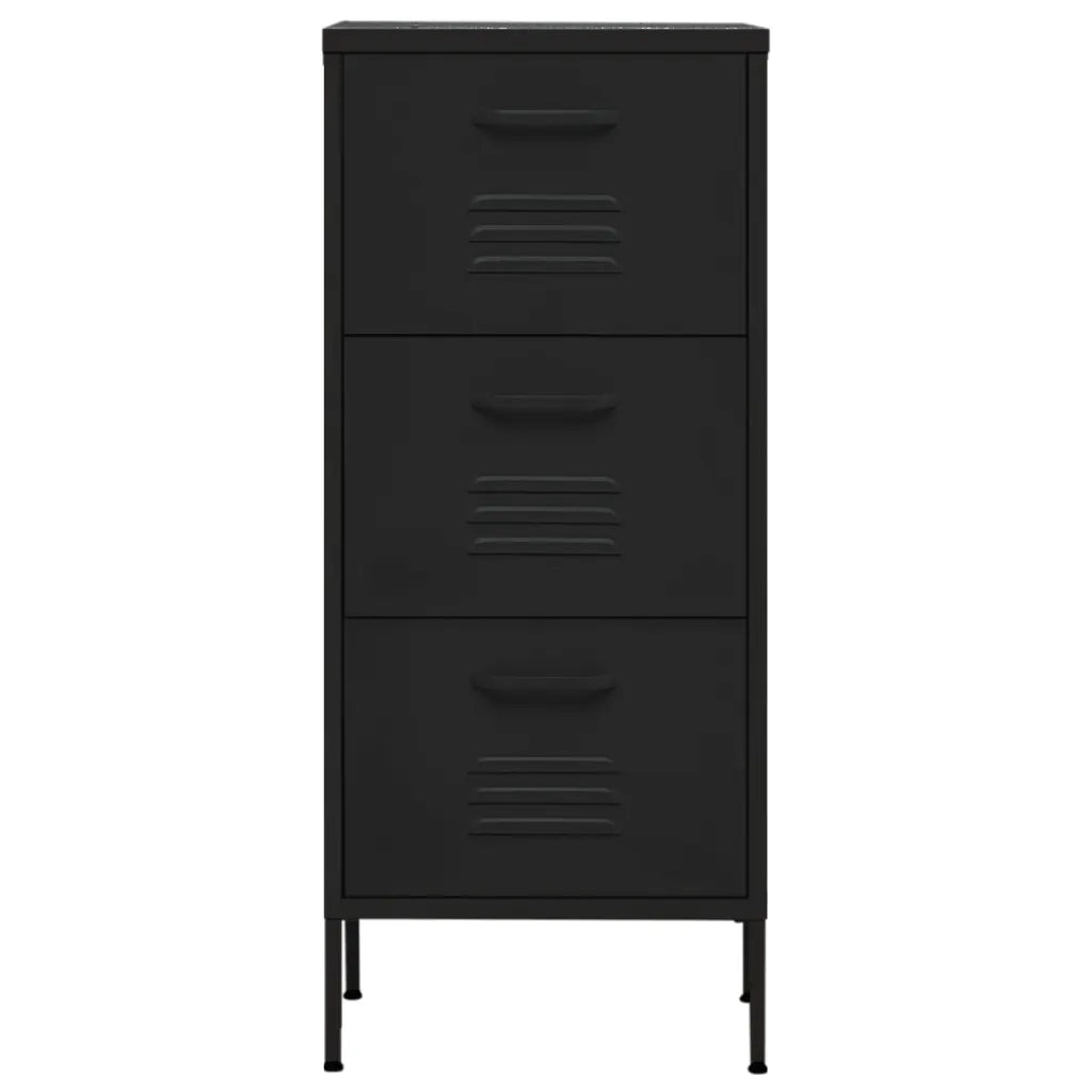 Armadietto Nero 42,5x35x101,5 cm in Acciaio 336187