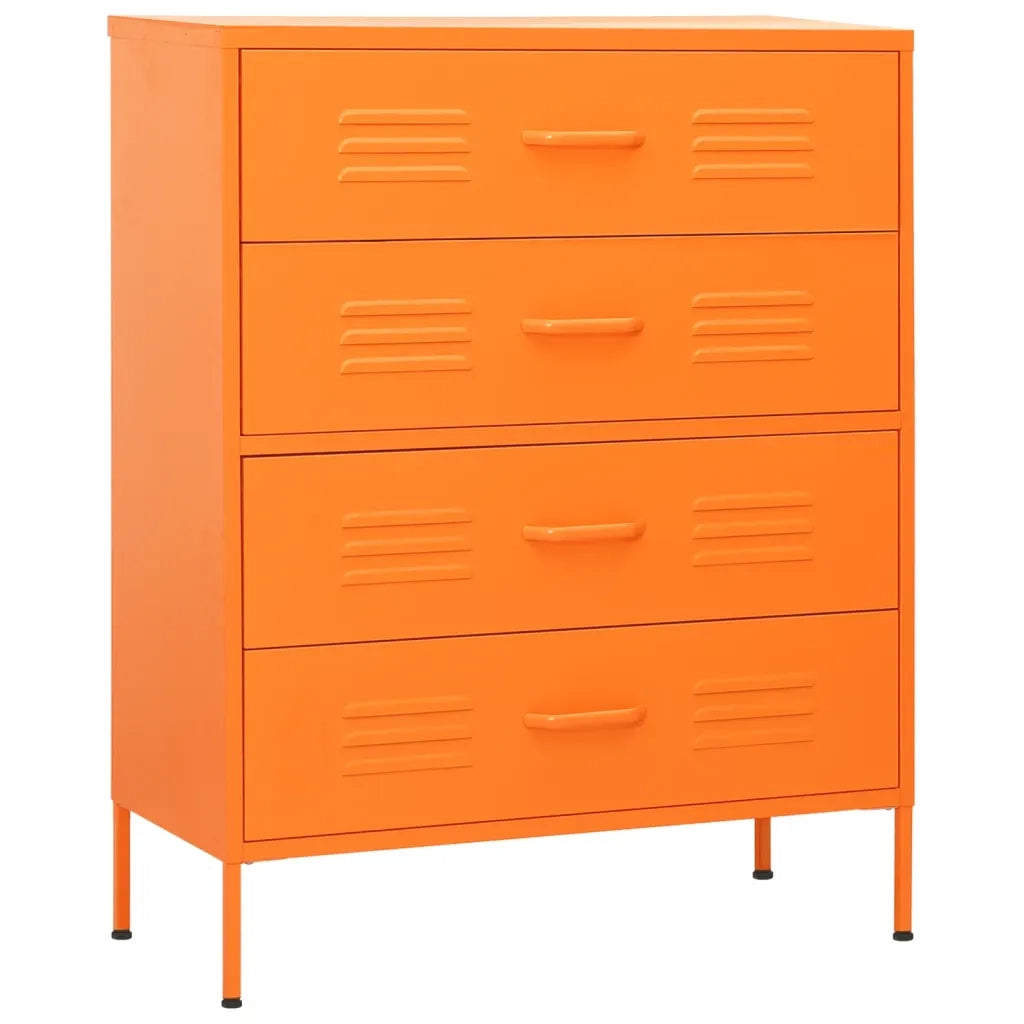Cassettiera Arancione 80x35x101,5 cm in Acciaio 336201