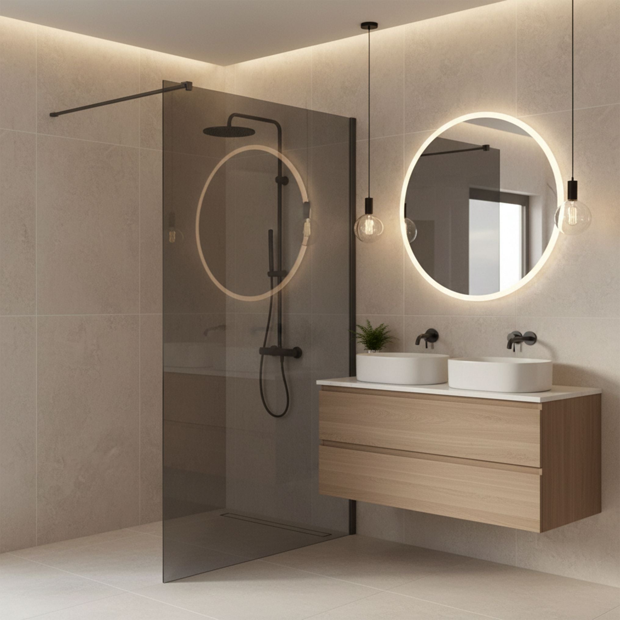 Parete Doccia Rea Flexi Grey / Titan 130