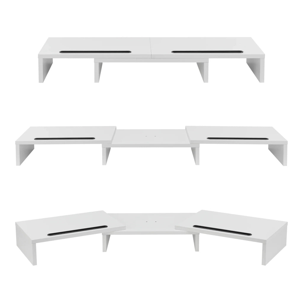 Supporto per monitor regolabile con supporto per laptop 79-111 cm bianco 03_0008222