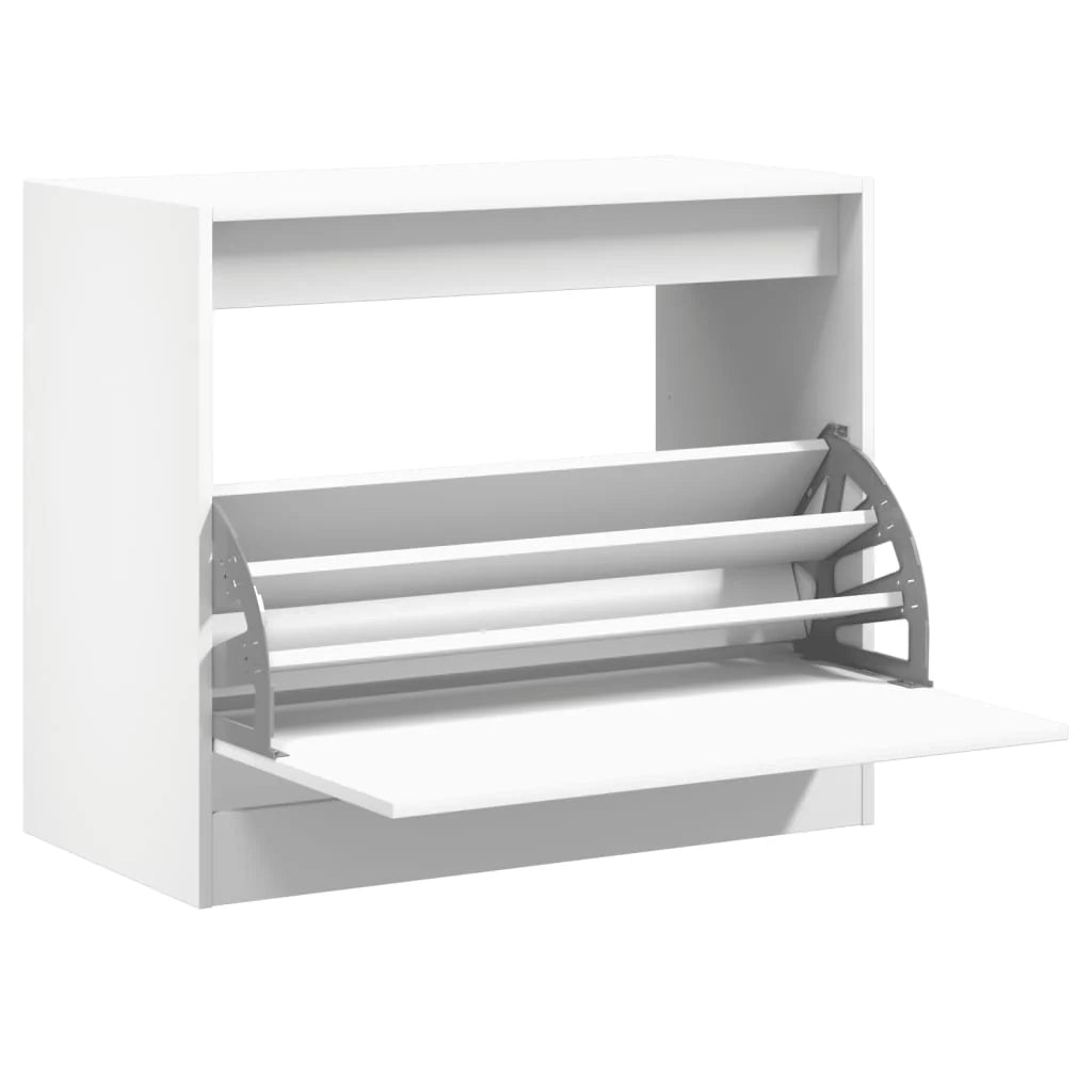 Scarpiera mobile contenitore per scarpe mobile per ingresso/corridoio/soggiorno 80 x 42 x 69 cm legno ingegnerizzato bianco 02_0021511