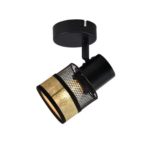 ZMH Lampada da soffitto nera 1 fiamma rotazione 330° per soggiorno