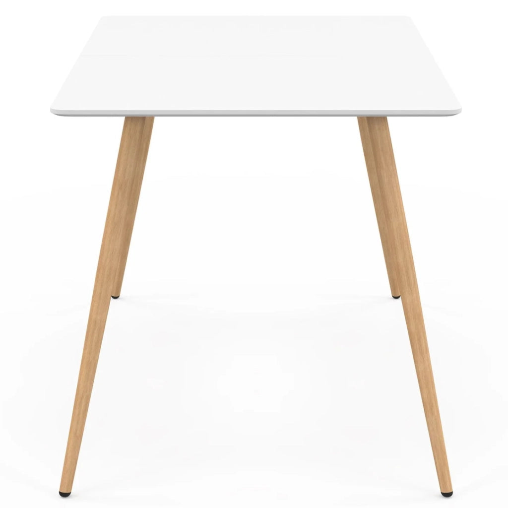 IDMarket - Tavolo da pranzo scandinavo per 6 persone bianco 120 cm SARA