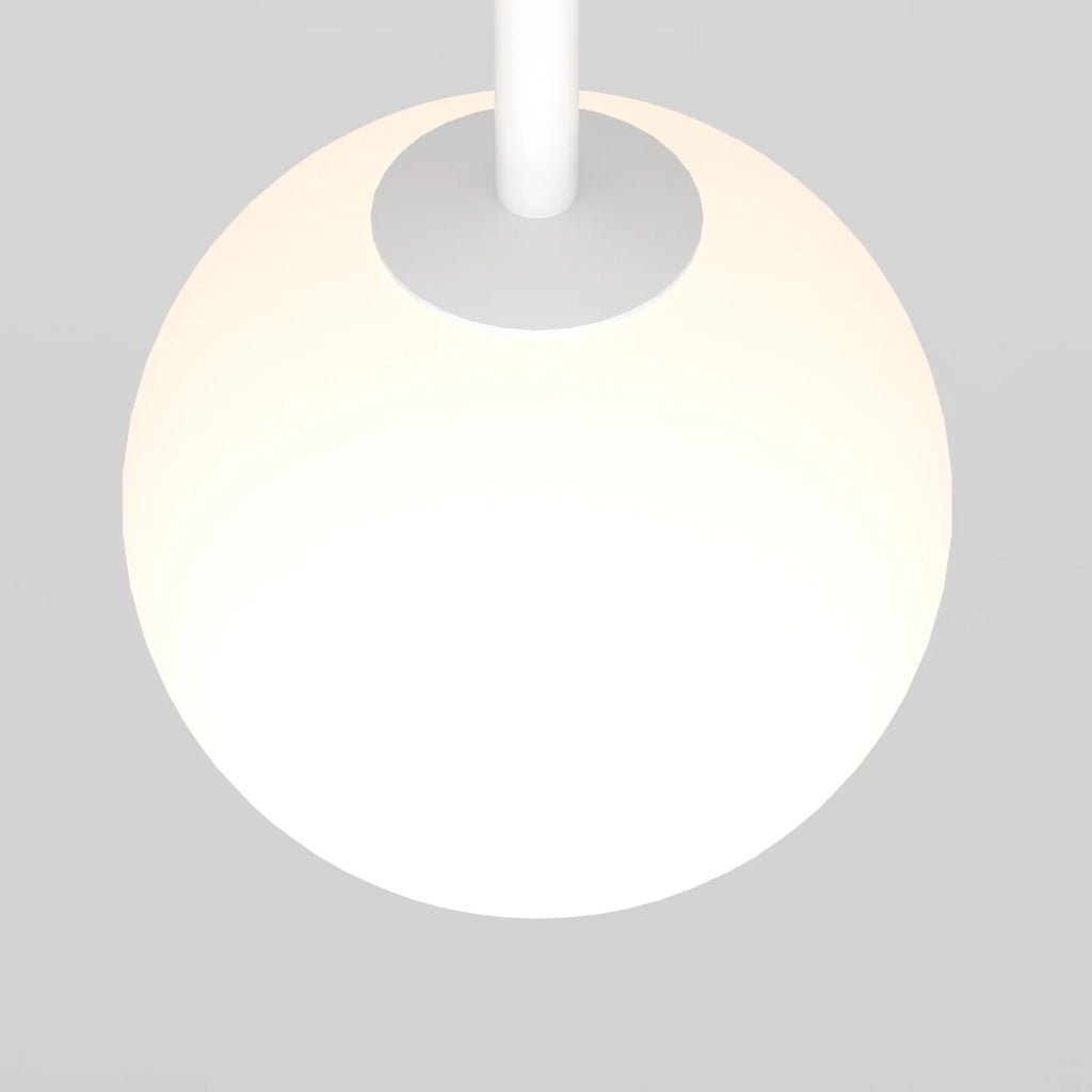 Maytoni Lampada da binario a sospensione Exility Luna 1 luce LED integrato bianco vetro