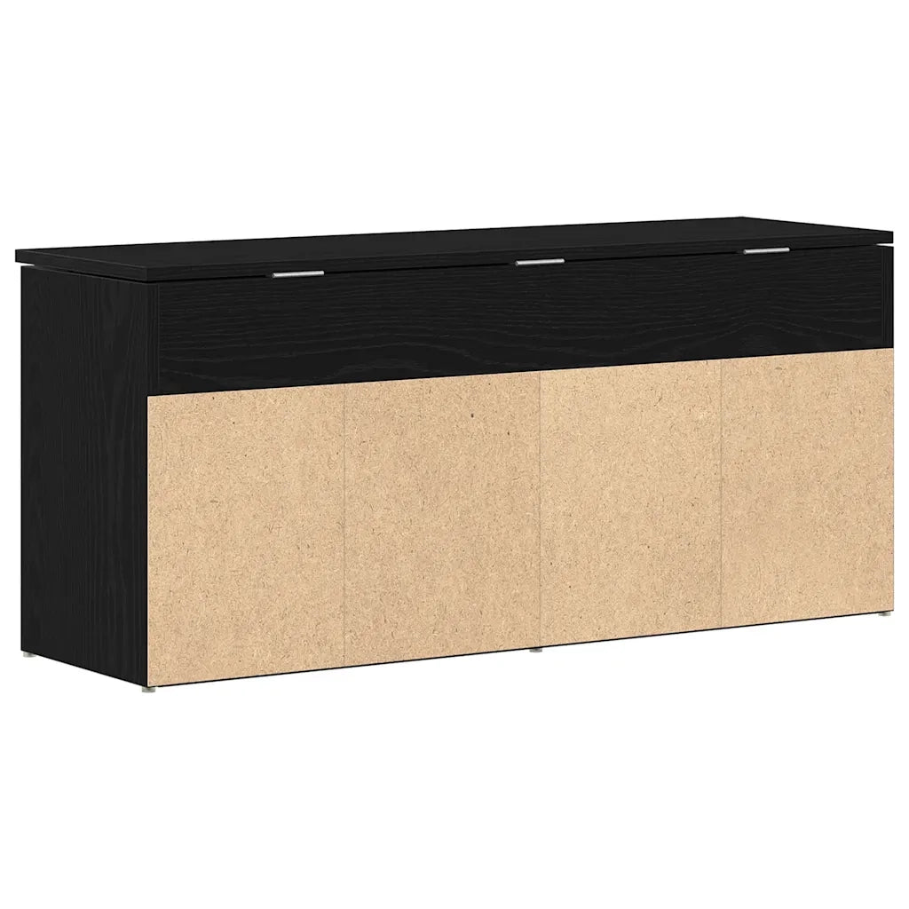 Scarpiera | Mobile per scarpe Rovere Nero 102x30,5x45 cm in Legno Multistrato