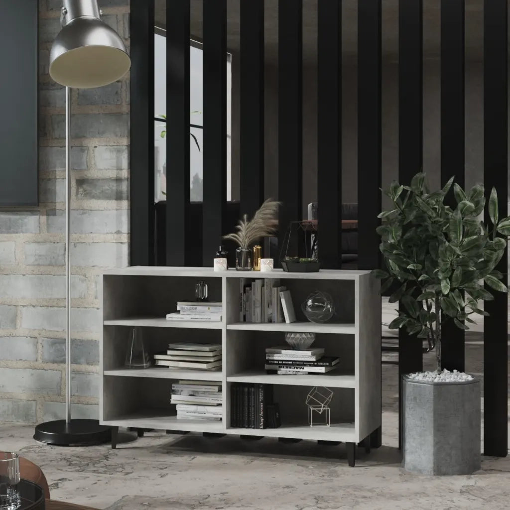 Credenza-Buffet-Armadio da cucina Grigio Cemento 103,5x35x70 cm in Legno Multistrato 962407