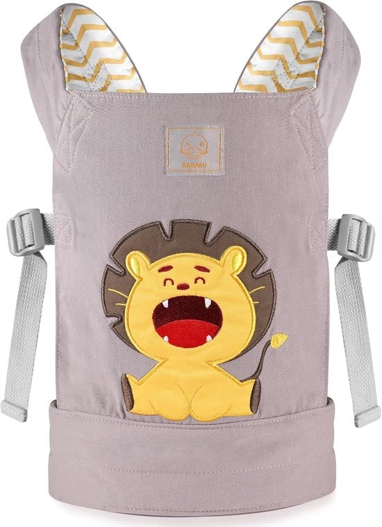 Porta bambola per bambini, accessori per bambole, carrozzina per bambole, borse per bambole da 3 anni in grigio