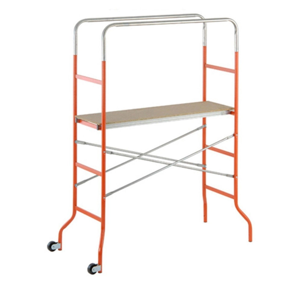 Trade Shop - Trabattello Mini Con Pianale In Legno Altezza Massima 3,37 M Gierre Kreo Mini -
