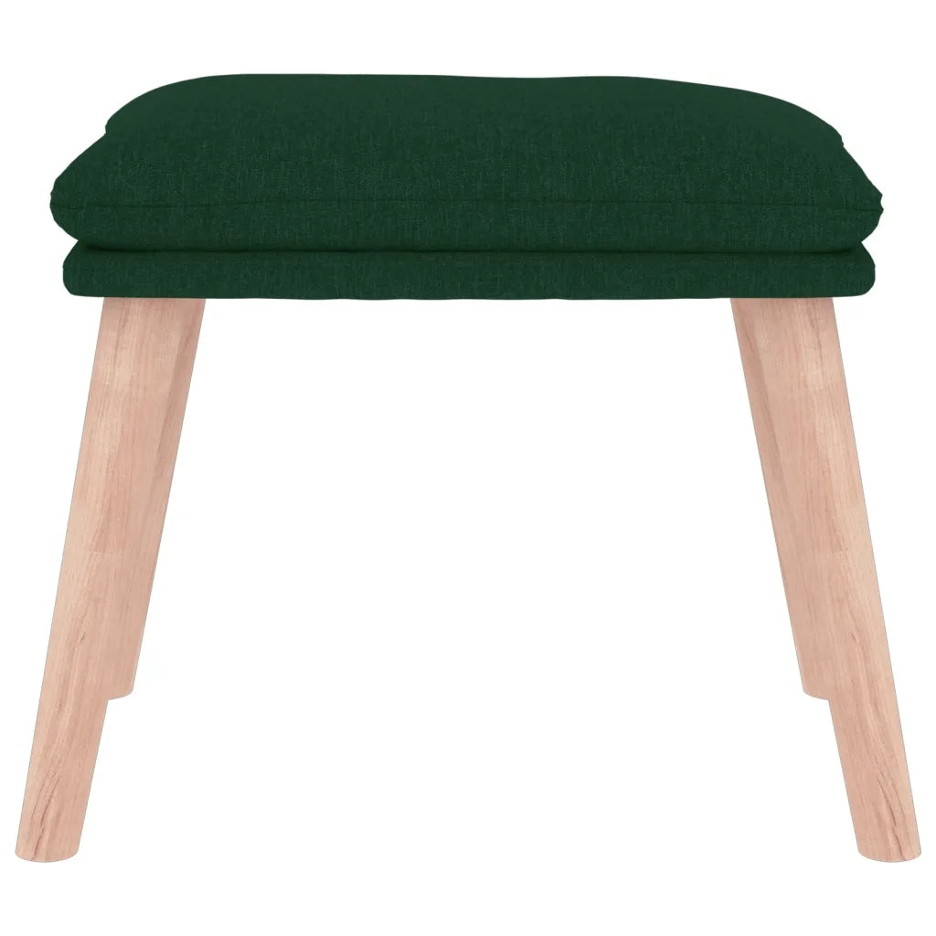 Poggiapiedi Verde Scuro 45x29,5x35 cm in Tessuto