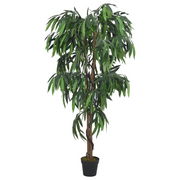 Albero Mango Artificiale 600 Foglie 150 cm Verde CFW6632673