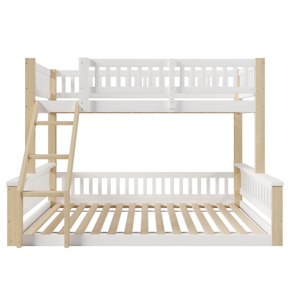 Letto a Castello 90x200 e 140x200 ¨C Xylo ¨C Bianco, Legno Naturale, senza Materasso