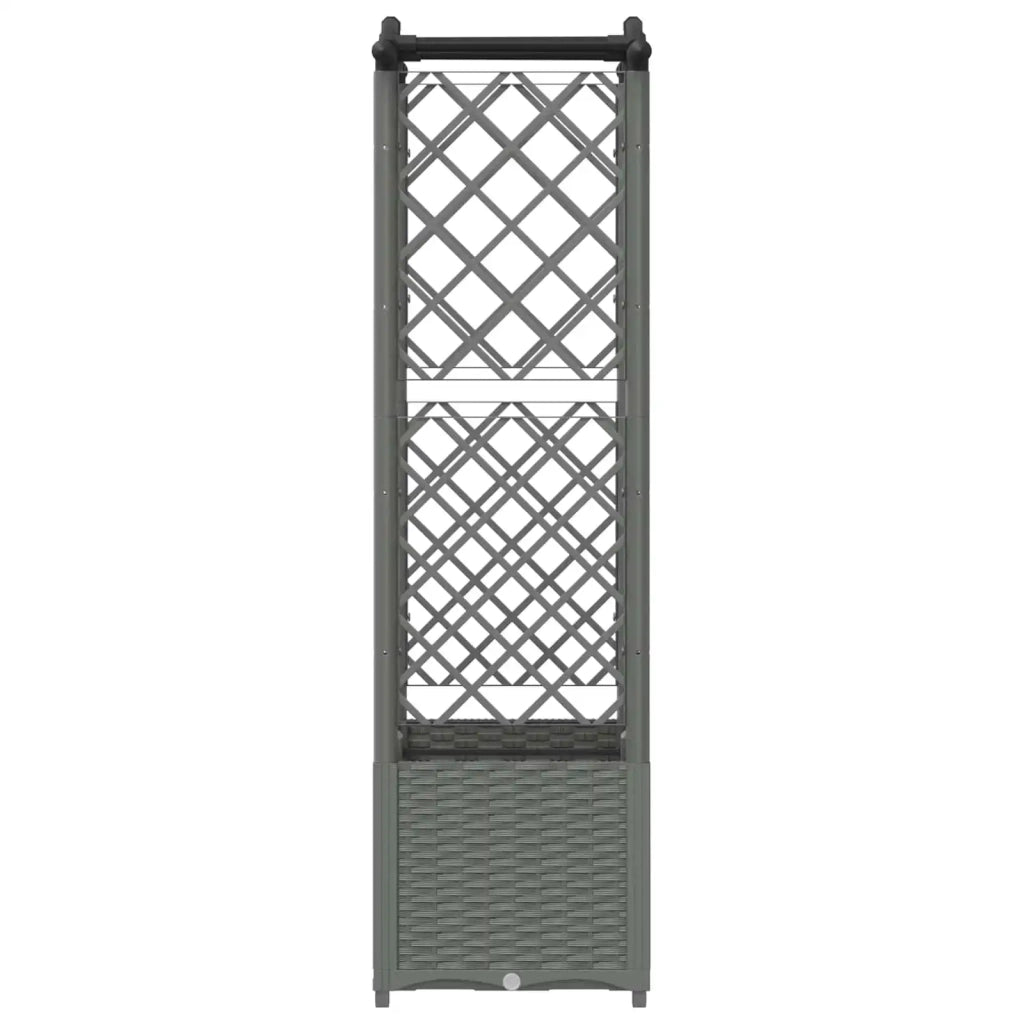 Letto Rialzato con Griglia e Tetto Grigio chiaro PP 42032578
